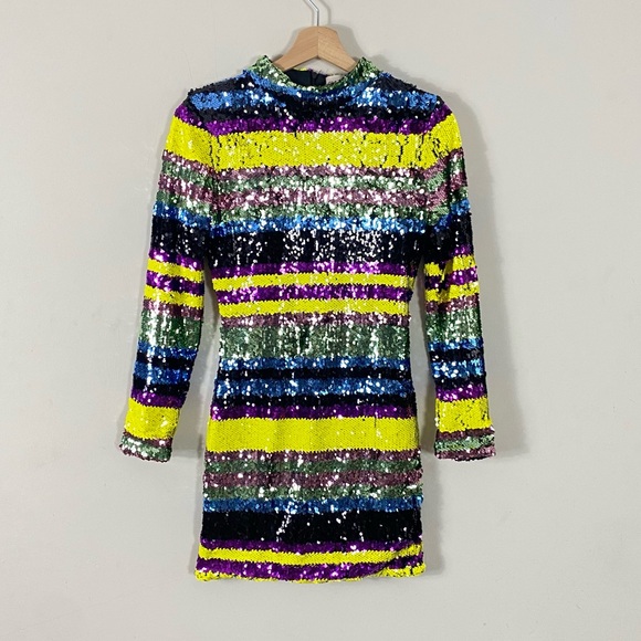 Club L London Multicolor Sequin Mini Dress - Picture 7 of 16